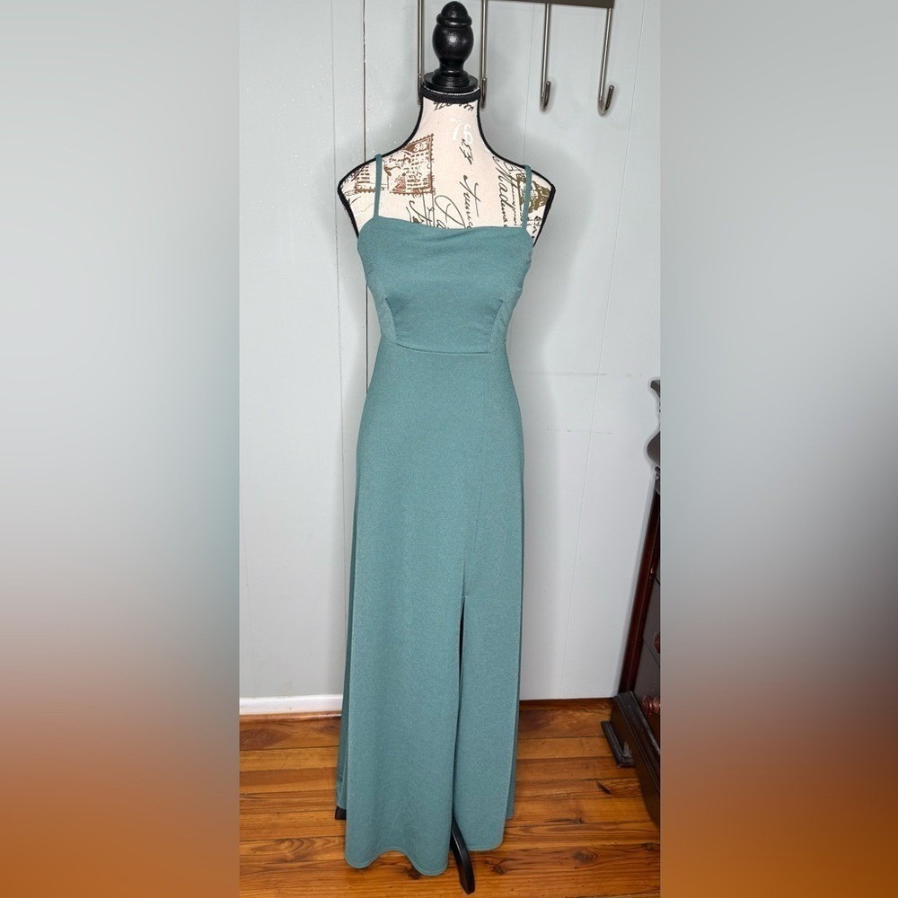 Birdy Grey Sage Green Floor Length Elegant Maxi Dress - Picture 2 of 9